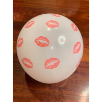 Balloons - White with Pink Lips