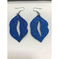 Earrings Lip - Bright Blue