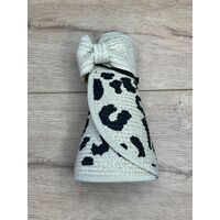Leopard Print Sun Hat - WHITE/CREAM