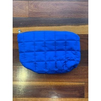 Quilted Make up Bag BLUE