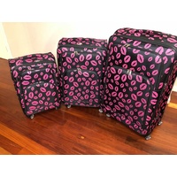 PINK Lips Suitcase SET