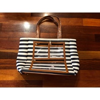 PU BLUE/White Stripe Wowing Bag