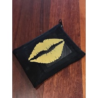 Zippy Mesh Pouch with Mirror - Gold