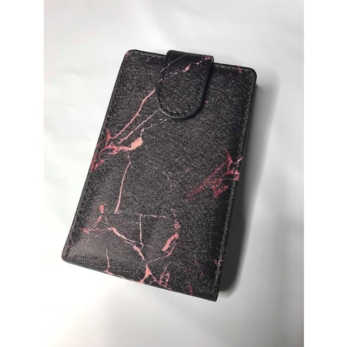 Black/Pink Marble Pouch